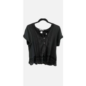 Cute Options Black Button up Blouse